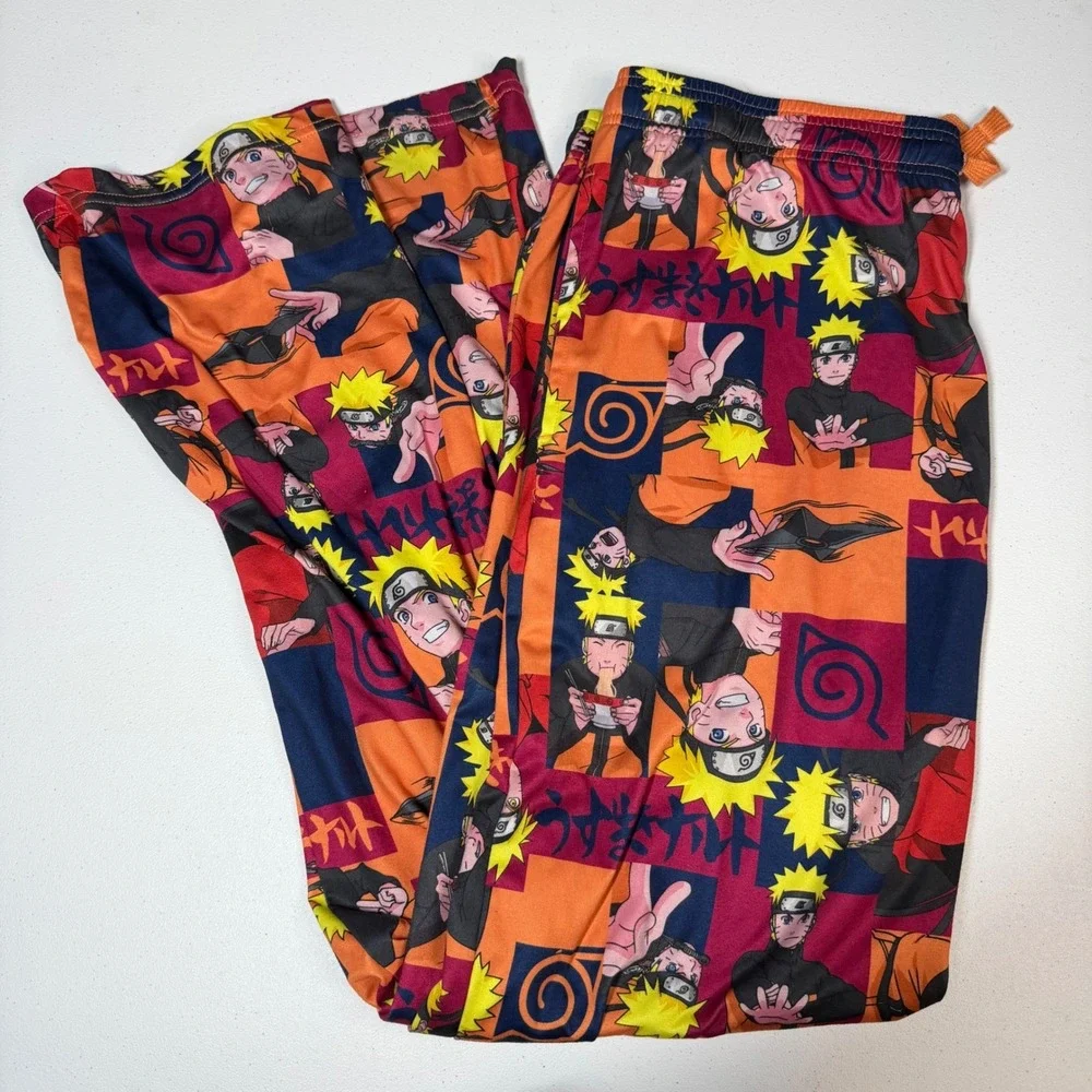 Naruto Shippuden Sleep Pants‎ XL Multicolor All Over Character Print Drawstring